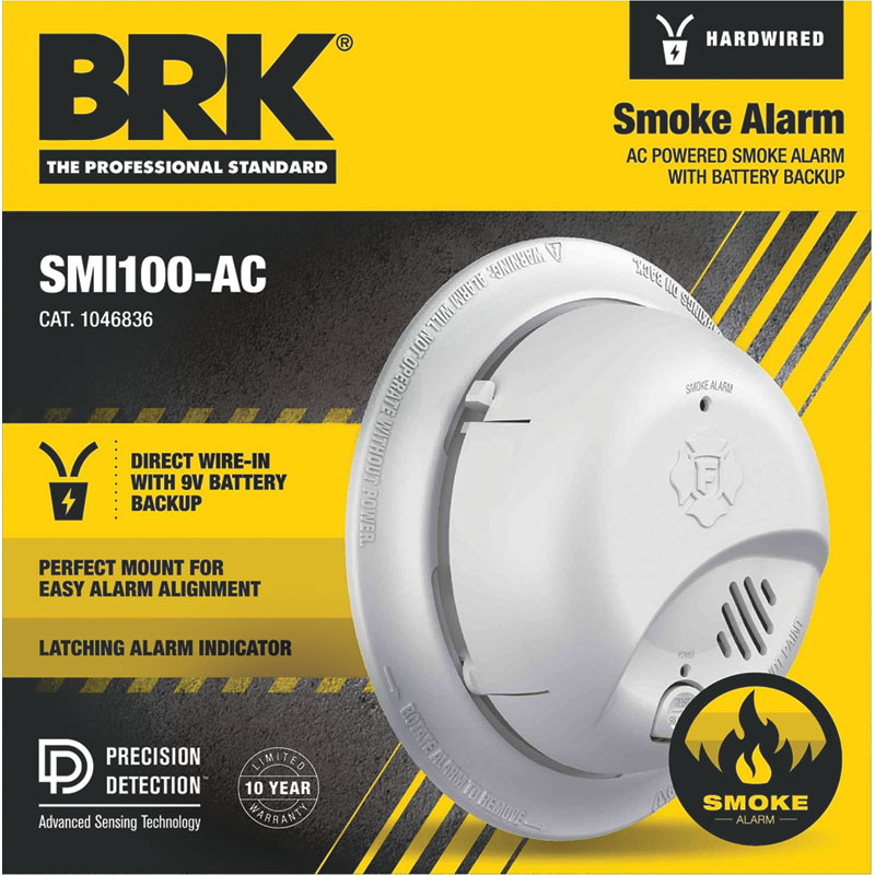 BRK SMI100-AC Hardwire Smoke Alarm with Battery Backup