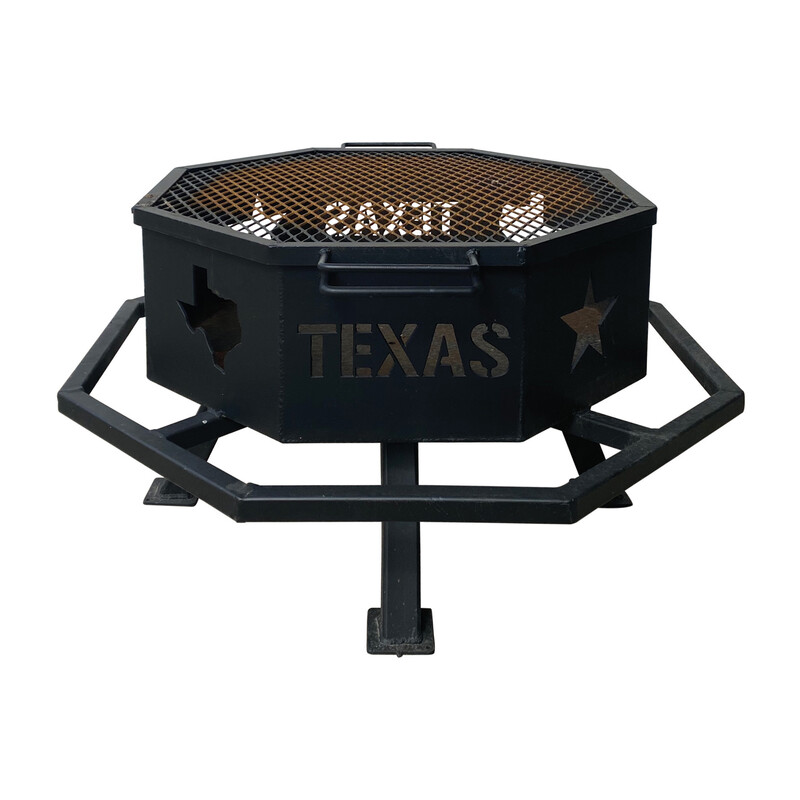 30" Texas Longhorn BBQ Pits Octagon Fire Pit