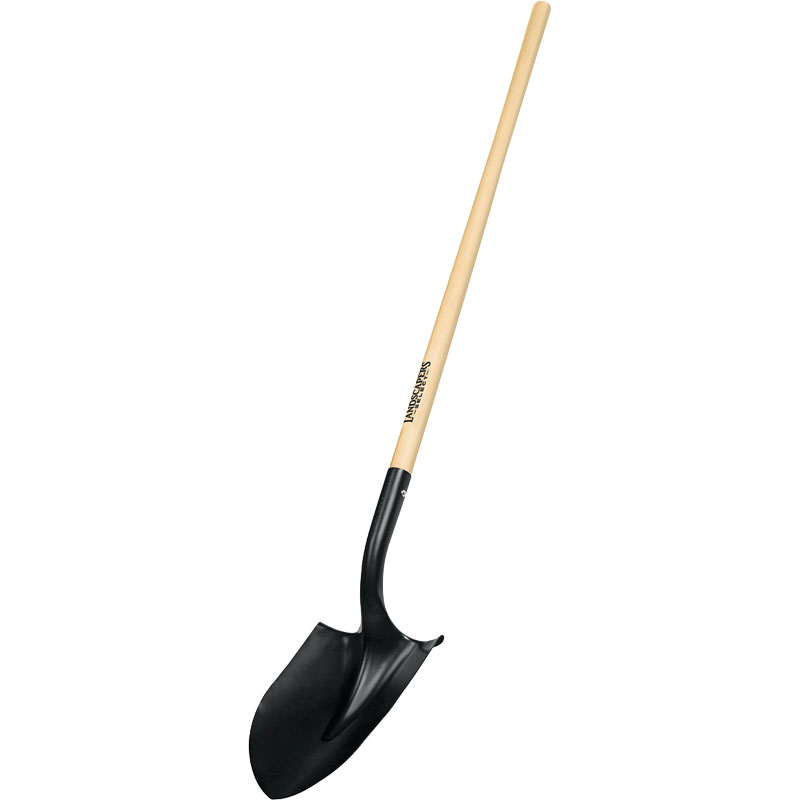 48" Landscapers Select Hardwood Handle Round Point Shovel SKU 6519