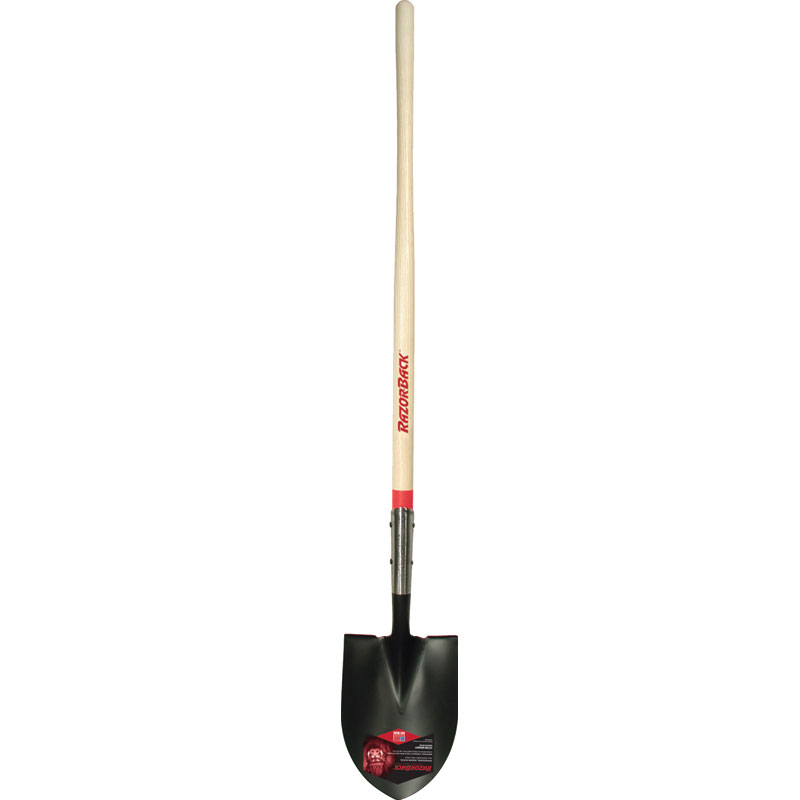 48" Round Point Wood Handle Shovel 