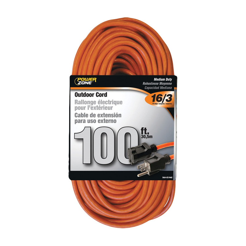 Power Zone 100' 16-3 Extension Cord
