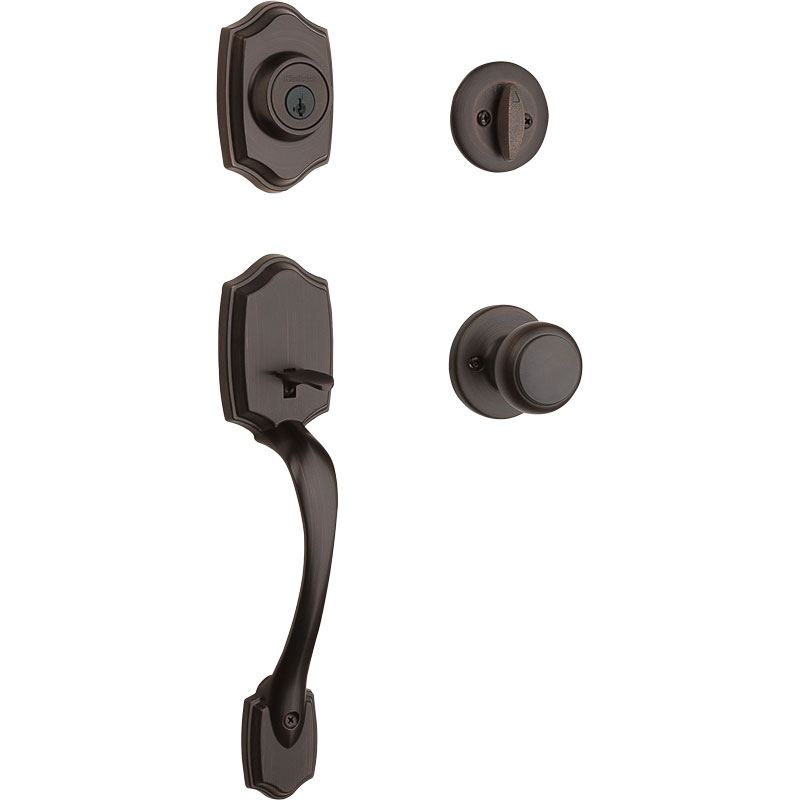 Handleset, Kwikset, Belleview Handle w/ Cove Interior
Knob, Venetian Bronze 687BWXCV 11 P