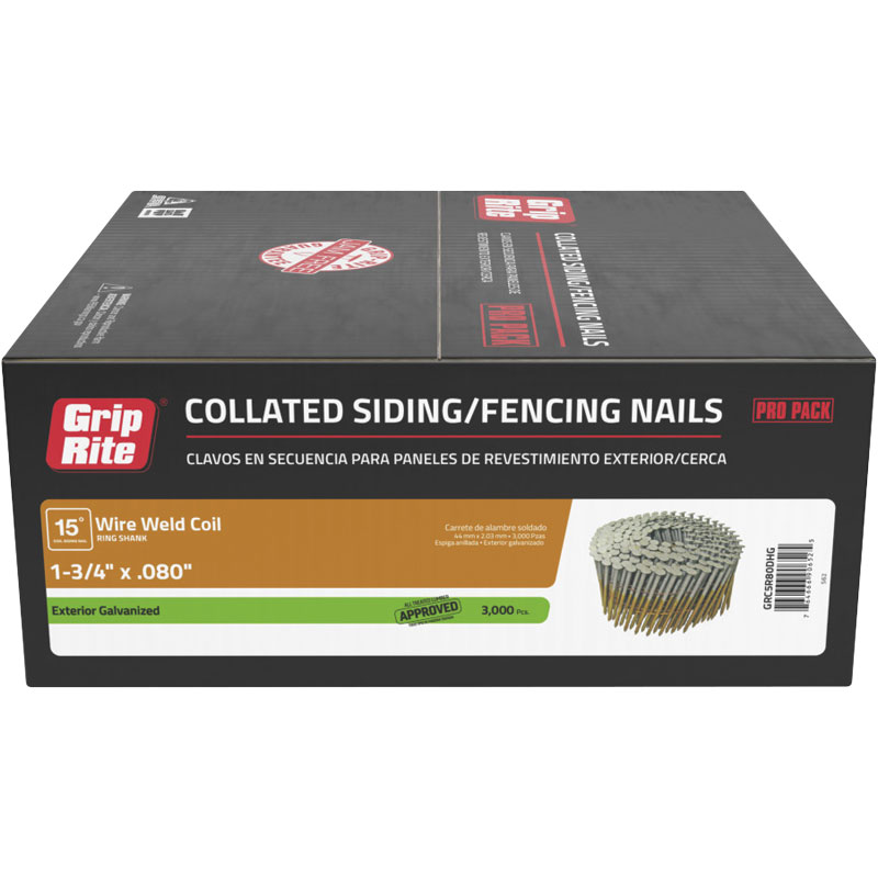 3,000 Pc. Wire Weld Coil Collated/Siding  Fencing Nails
