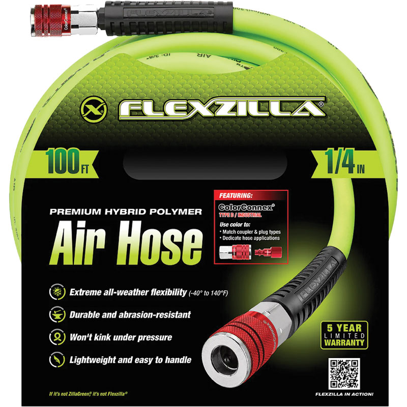 1/4" x 100' Flexzilla Premium Hybrid Polymer Air Hose