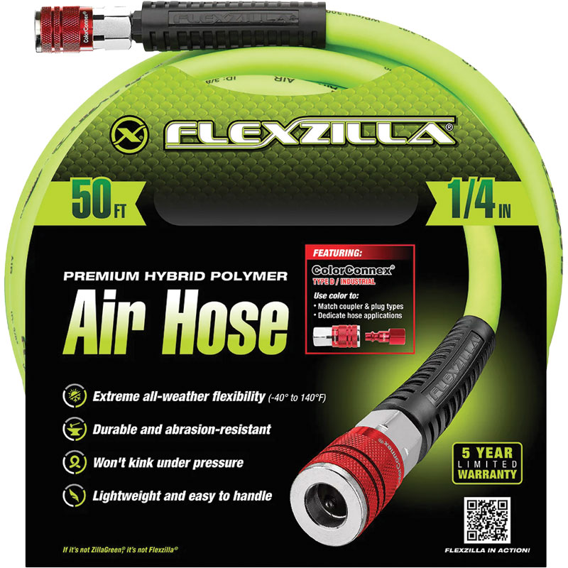1/4" x 50' Flexzilla Premium Hybrid Polymer Air Hose