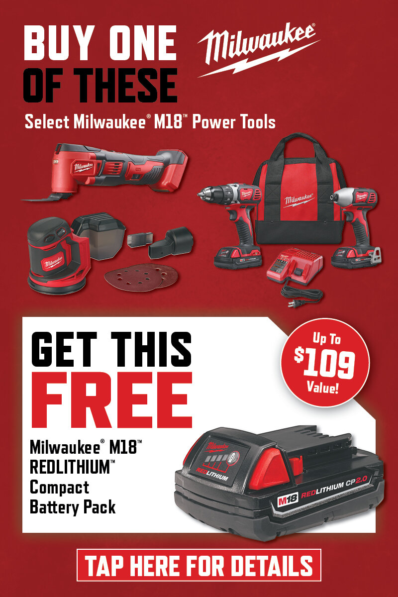Milwaukee® Buy One of These Get This Battery FREE