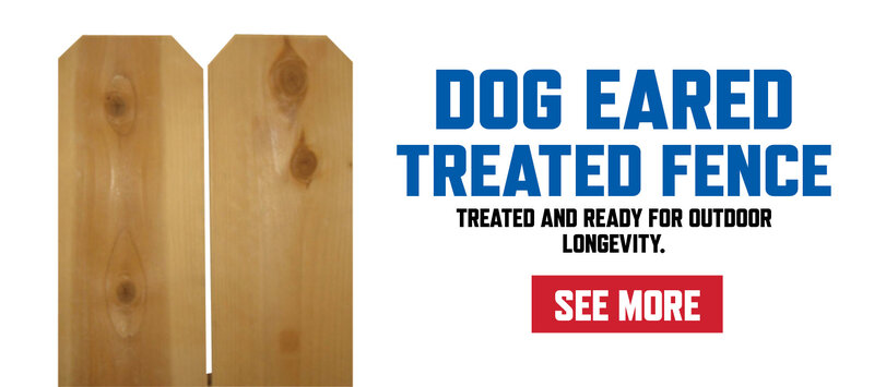 Dog Eared Treated Fence