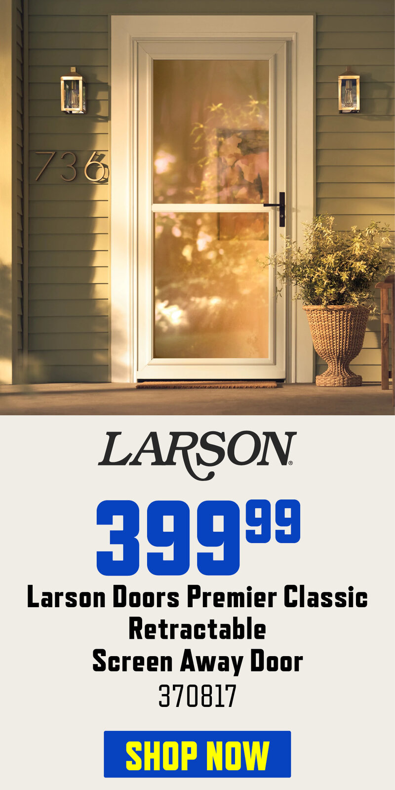 Larson Classic 3/0X6/8 White Fullview Storm Door 350-17