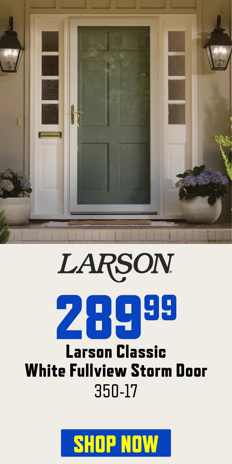 Larson Doors Premier Classic Retractable Screen Away Door