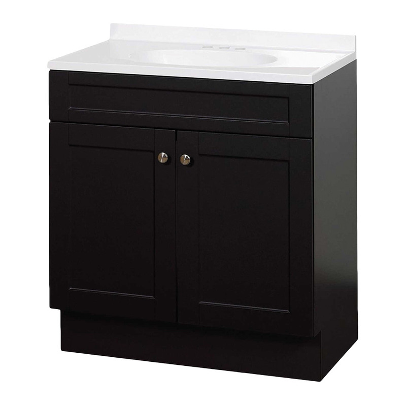 Vanity Combo Two Door Shaker Vanity 30"W x 18"D x 35"H
